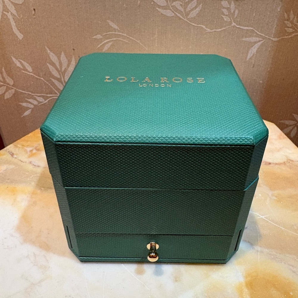 Lola Rose 🌹 London Pressed Faux Leather Green Jewelry Watch Bracelet Trinket Box